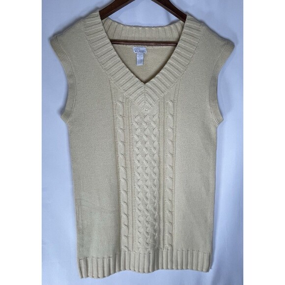 West Of Melrose Sweaters - West of Melrose Vintage Sweater Vest. V-neck, Ribbed Hem, Size Small